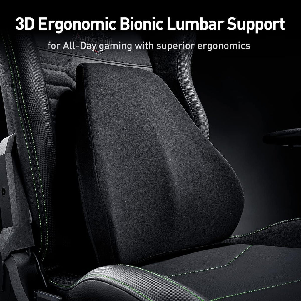 C3 Gaming Chair Office Chair PC Chair with Ergonomics Lumbar Support, Racing Style PU Leather High Back Adjustable Swivel Task Chair with Footrest (Black)