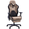 C3 Gaming Chair Office Chair PC Chair with Ergonomics Lumbar Support, Racing Style PU Leather High Back Adjustable Swivel Task Chair with Footrest (Brown)