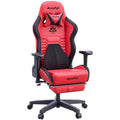 C3 Gaming Chair Office Chair PC Chair with Ergonomics Lumbar Support, Racing Style PU Leather High Back Adjustable Swivel Task Chair with Footrest (Red)